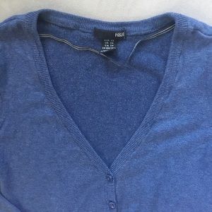 Womens Blue Fine-Knit H&M Cardigan,Size: Xs